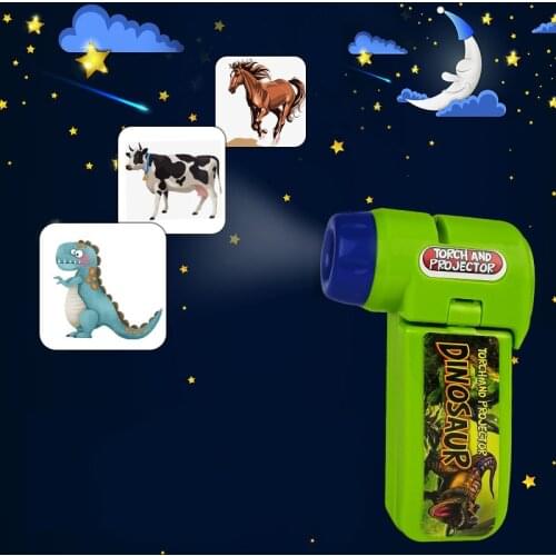 ESUN Projection Flashlight Children Projector Light Cute Cartoon Toy Night Photo Picture Video Gun Projector Fun Toys For Child