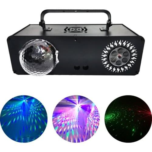 RGB Disco Lamp DMX Stage Strobe Light Dj Led Laser Light Scanner Halloween Christmas Bar Party Pattern Projector Home Decor
