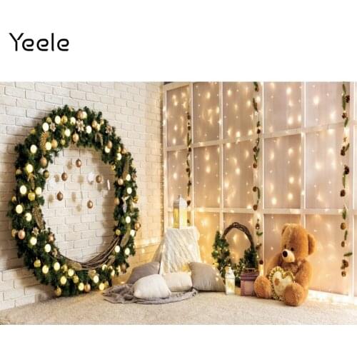Yeele Christmas Backdrop Photocall Glitter Window Toys Flower Baby Portrait Background Photography For Photo Studio Photographic