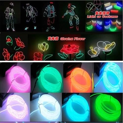 1m EL Wire Led String Lights Neon Lamp Flexible DIY for Bar Home Room Christmas Lights Outdoor Wedding DIY Decorations Halloween