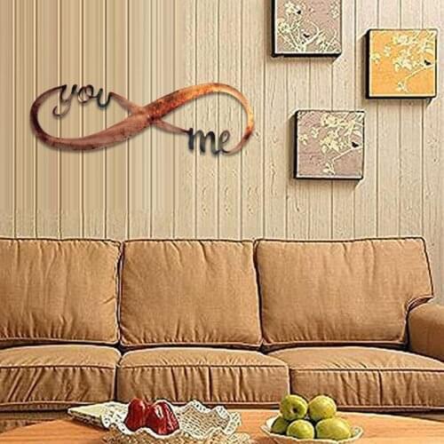 You and Me Wall Decoration Metal Craft Lover Birthday Graduation Gift Wall Hanging Wrought Iron GQ