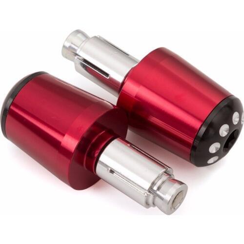 Universal Pair 7/8" Handlebar Grips Bar Ends Sliders Handle Bars Grip Cap Plug Slider Cafe Racer Bobber Clubman Custom