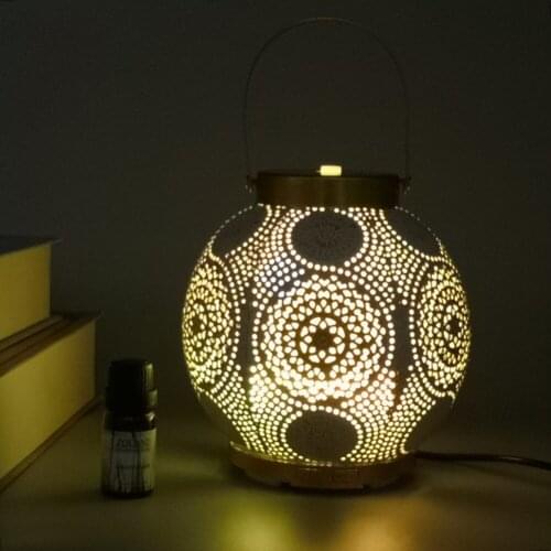 Hollowed-out Humidifier Essential Oil Aroma Diffuser Home Office Air Cold Mist Purifier LED Night Light Air Fresher