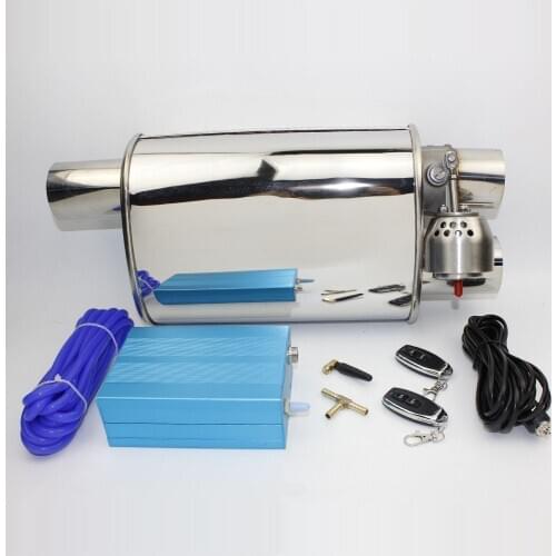 2.5" Exhaust System Stainless Steel Electric Exhaust CutOut Valve With Electronic Remote Control Switch Muffler exhaust pipe