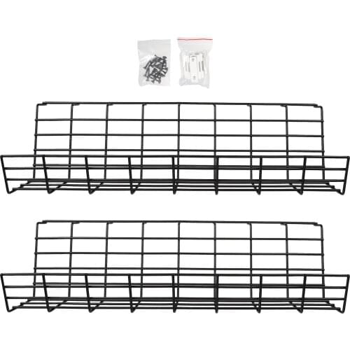 2pcs Under Desk Cable Management Rack Cable Organizer Storage Rack Wire Storage Rack Under Slot Wire Sorting Storage Slot