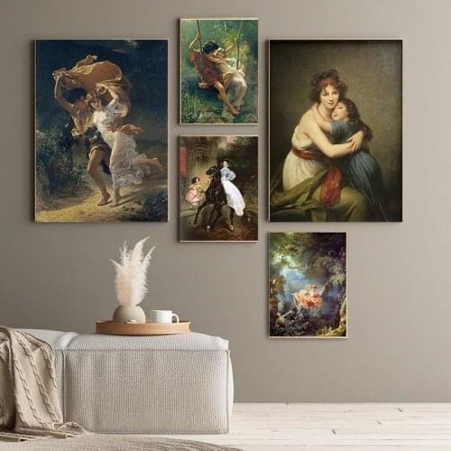 2021 Fashion Classic World Famous Paintings Character Poster Restaurant Room Office Painting Wall Canvas Poster Picture Trendy