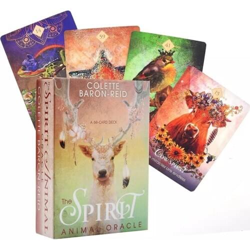 68PCS Tarot Cards Deck Games English Version Tarot Card The Spirit Animal Oracle Board Game For Family Party Fun Playing Games