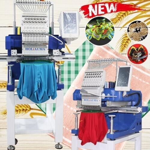 Automatic holiaume single head computer embroidery machine for cap/tshirt/flat/garments/shoes/sequin/easy cording/chenille