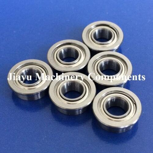 Free Shipping 50 PCS SMF105ZZ Flanged Bearings 5x10x4 mm Stainless Steel Flange Ball Bearings DDLF-1050ZZ