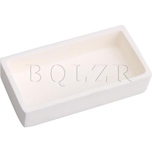 BQLZR 80x40x18mm Alumina Rectangle Crucible 50ml 1700℃ for Tube Muffle Furnace