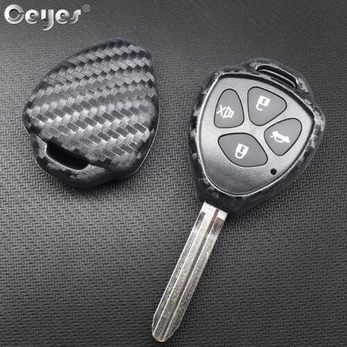 Ceyes Auto Styling Car Key Covers Case For Toyota Camry Crown Corolla Hilux Rav4 Protection Car Remote Fob 2 Shell Accessories