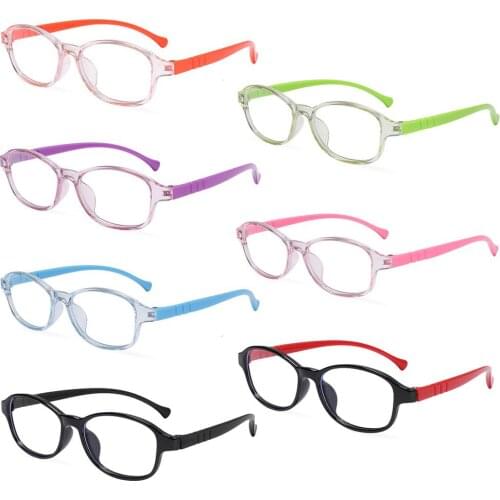 1PCS Kids Boy Girl Anti-blue Light Glasses Ultra Light Frame Protection Eyeglasses Student Computer Online Study Classes Eyewear