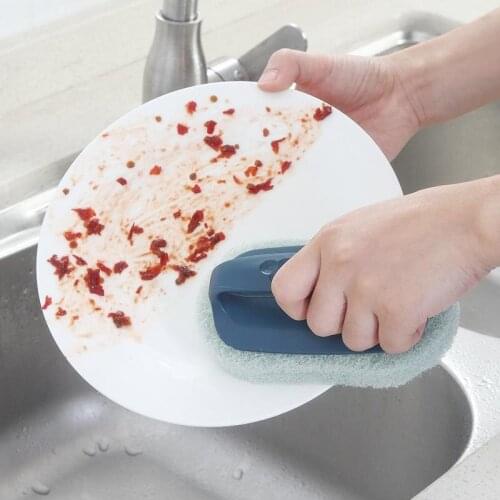 Dishwashing Sponge Cleaning Cloth Kitchen Items Hearth Sink Bath Tub Decontamination Cleaning Brush Tile Brush Wash Pot Brush