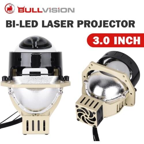 3.0 inch Bi-LED Laser Projector Lenses With Hella 3 G5 LED Lamps For Headlight Car-styling Retrofit Hi/Lo Beam Lens 90W 30000LM