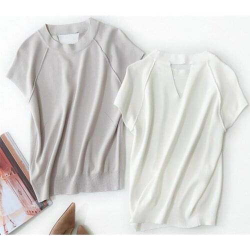 Женские однотонные футболки Fin Dreey China At AliExpress