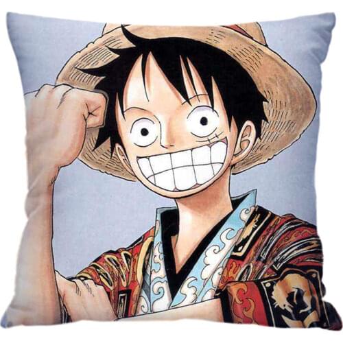Cotton Stuffed Cushion Luffy Ace Sabo Childhood Pollow Anime One Piece Pillow Gift Toys For Children Collectible Sofa Decar Toys