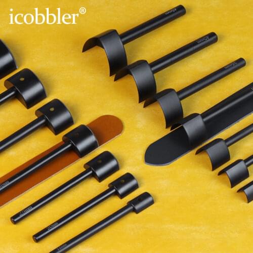 DIY Leather Steel Tool Belt Tail Cut Black Shallow Semi-circular Punch Punch French Cut Punch Diamond Cut for Leather Cutting