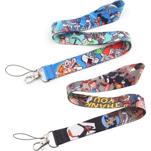 JF419 Cartoon Funny Pig Duck Lanyards Cool Buttons ID Card Phone Holder Keychain USB Badge Neck Strap Hang Rope Gifts
