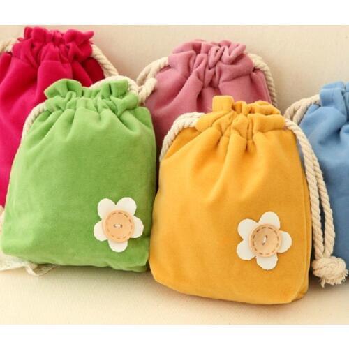 Home organization drawstring lovely storage pocket cosmetics debris storage bag