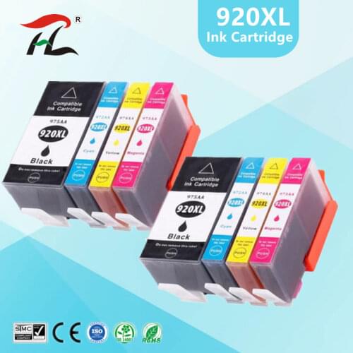 8PCS 920 compatible ink cartridge for HP 920XL For HP920 Officejet 6000 6500 6500A 7000 7500 7500A printer with chip