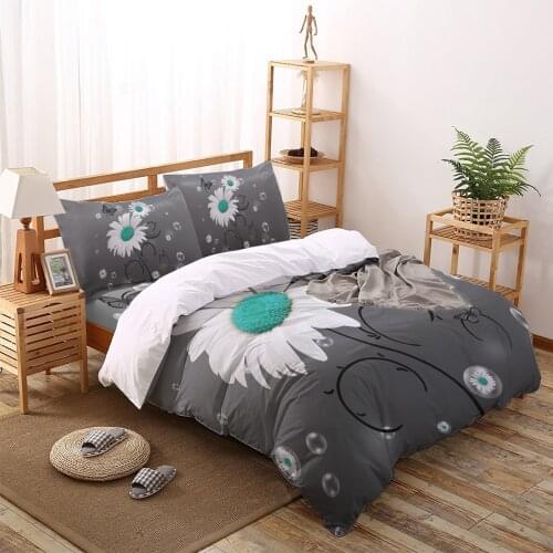 Daisy Butterfly Bubble Bedding Set Duvet Cover Set Home Textile Bedclothes Bed Comforter Bedding Sets King