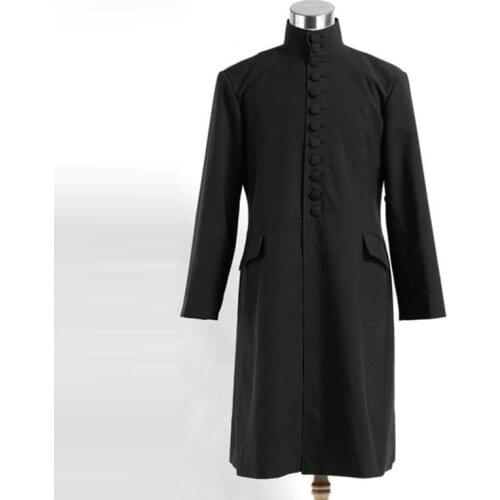 Professor Snape Cosplay Cloak Long Jacket 2pcs Set Man Medieval Gothic Costume Wizard Teacher Severus Snape Cos Halloween Cos