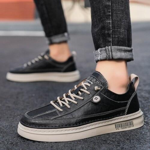 Mens Leather Casual Sneakers Comfortable Man Shoes Unisex Outdoor Walking Shoe Male Shoes Zapatos De Hombre