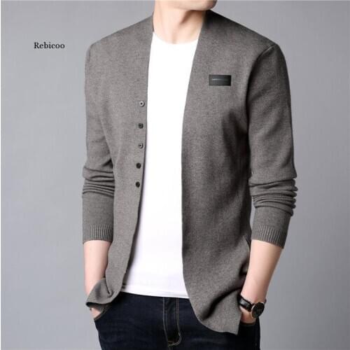Cardigan Men Casual Knitted Cotton Wool Sweater Men Clothes 2020 Autumn Winter New Mens Sweaters and Cardigans Coat
