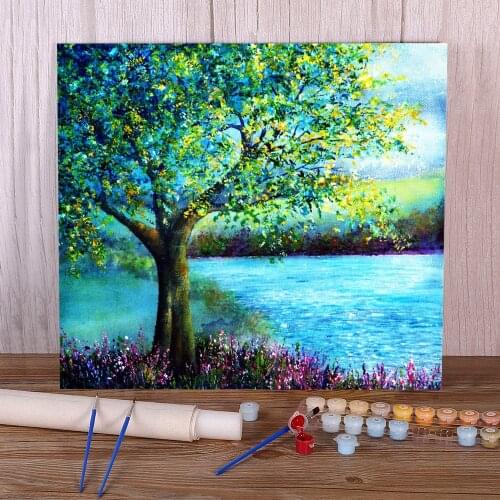 Natural Scenery Sweet Spring DIY Paint By Numbers Complete Kit Oil Paints 50*70 Painting On Canvas Home Decor Adults Drawing