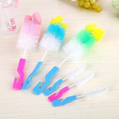 Baby Bottle Brush Set Clean Bottle Upright Nylon Brush Outfit Baby Milk Bottle Bscourer Brush cepillo de limpieza para botellas