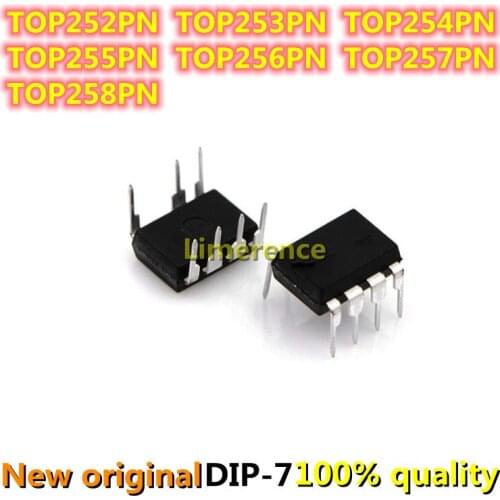 5PCS TOP252PN TOP253PN TOP254PN TOP255PN TOP256PN TOP257PN TOP258PN DIP-7 DIP7 new and original IC Chipset