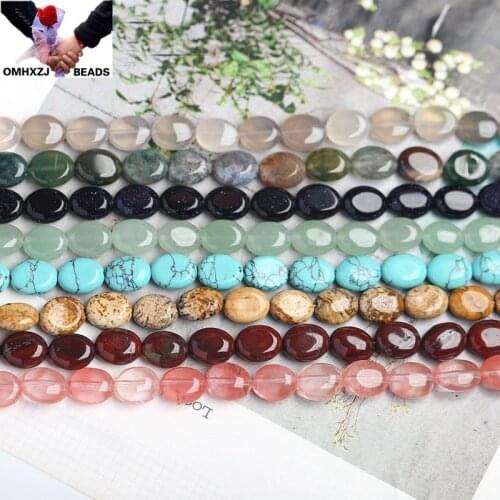 OMH Wholesale JD280 8*10 10*14 13*18mm Natural Jewelry DIY Making Bracelet Necklace Natural AAA Crystal Agate Loose Spacer Beads