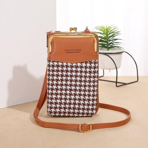 Female Large Capacity Lozenge Pattern Messenger Bag Women Fashion Leather Shoulder Bag Multi-function Classic Women Buckle Purse