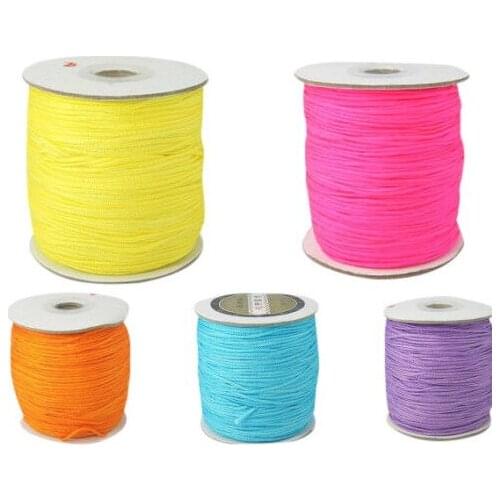 Her2 150M mix color black white Knot String Nylon crystal Cord diy accessories Rope for Bracelet Necklace