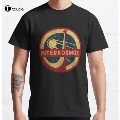 Vintage Interkosmoss Space Program Sputnik Satellite Classic T-Shirt Tee Shirt