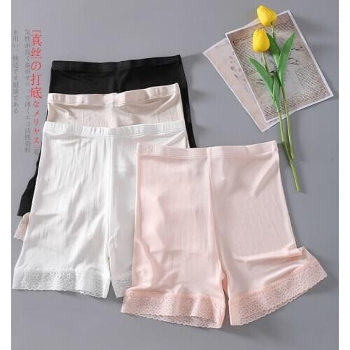 1PC 50% Silk 50% Viscose boyshorts Half Slip shorts Petti pants 8-inch inseam Bloomer Panties Lingerie SS361