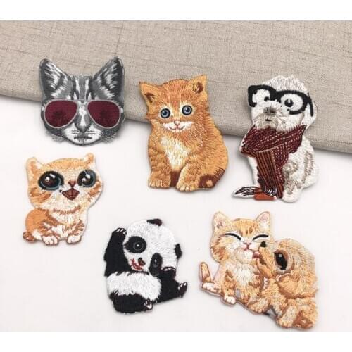 100pcs/lot Luxury Small Animal Embroidery Patches Letters Clothing Decoration Accessories Diy Iron Heat Transfer Applique