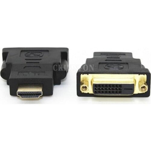 200Pcs/Lot Gold-Plated HDMI-compatible Male To DVI DVI-I 24+1 Female Adapter Connector Conveter 1080P for HDTV Notebook PS3 STB