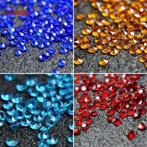 4.5mm 1000 pcs/bag Multicolor Acrylic Point-back Rhinestones For DIY Wedding Clothing Mobile Phone Nail Art Jewelry Accessories