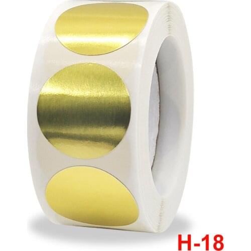 500 pieces / roll light gold paper round sticker adhesive sealing sticker baking decoration sticker