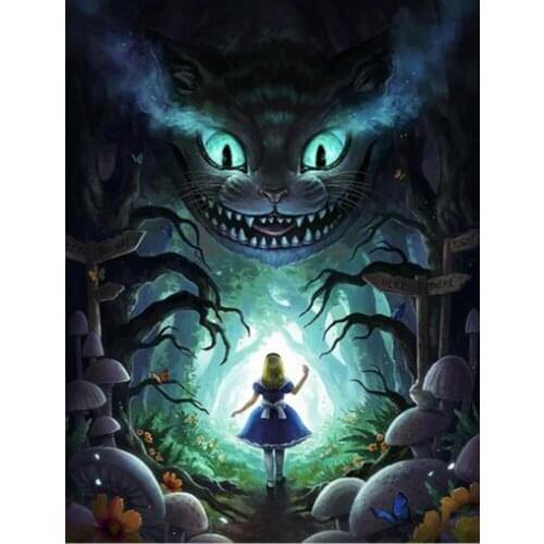 5D Diamond Painting Cartoon Fantasy Forest Girl Mushroom Tree Full Square/Round Rhinestone Embroidery Cross Stitch Mosaic DF136