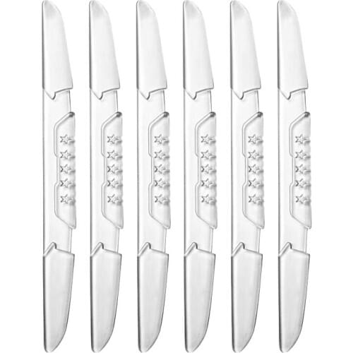 6Pcs Car Anti-Collision Strip Mirror Transparent Protective Rubber Strip Decorative Anti-Scratch Strip