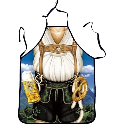 BBQ Apron Funny Beer Apron Oktoberfest Bavarian Kitchen Personalized Cooking Apron for Man Woman Female Friends