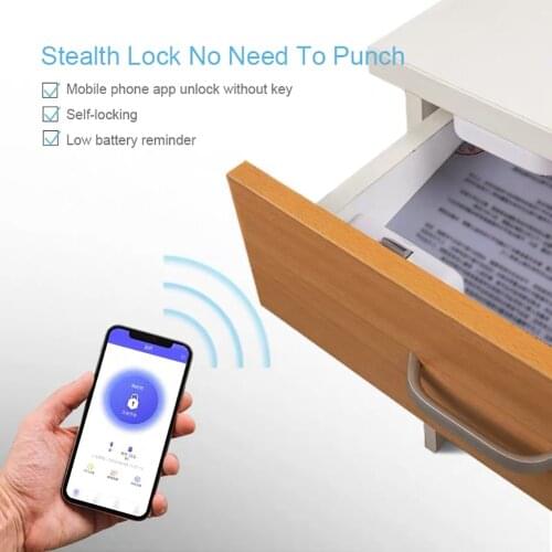 Intelligent Electronic Bluetooth Lock Wireless App Control File Lock Shoe Storage Cabinet Drawer Furniture Smart Electronic Lock