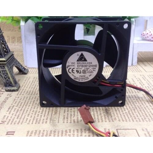 Delta EFB0812HHE DC 12V 0.62A 3-wire 80x80x38mm Server Square Fan