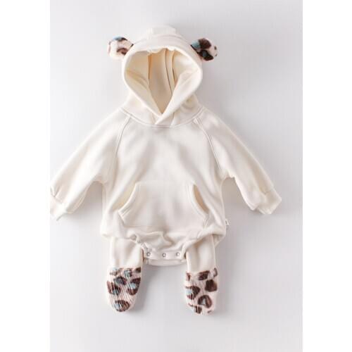 Melario Newborn Baby Romper Winter Costume Baby Boys Clothes Coral Fleece Baby Girls Clothing Baby Rompers Jumpsuit