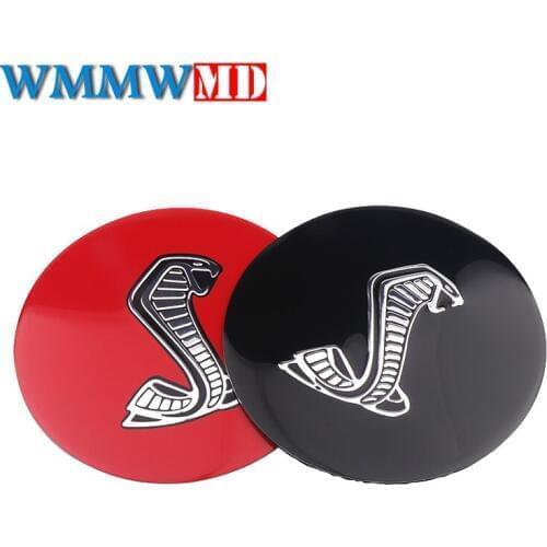 3D Metal Cobra logo Car Styling Steering Wheel Center Emblem Badge For Ford Mustang Shelby Decorative Decor Sticker 3.35"/8.5cm