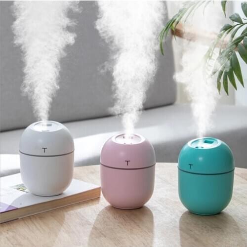 2021 Ultrasonic Mini Air Humidifier 200ML Aroma Essential Oil Diffuser for Home Car USB Fogger Mist Maker with LED Night Lamp