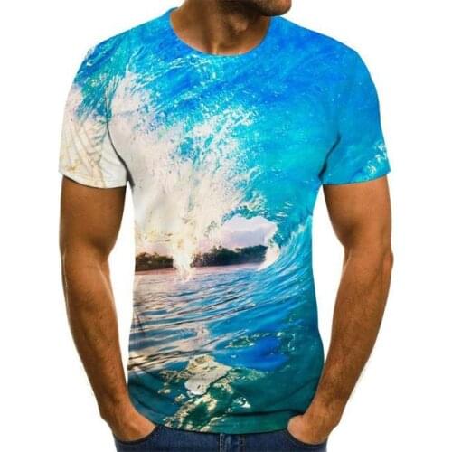 2020 New Men 3D T-shirt Casual Short Sleeve O-Neck Fashion Nature Printed t shirt Men Tees