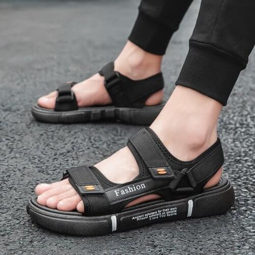 2021 Sandals Men New Summer Fashion Beach Shoes New Letter Printing Casual Outdoor Fashion Vietnam Sports Beach Sandals Men
